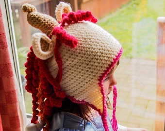 Crochet PATTERN for Queen Unicorn Hat - rainbow unicorn hat pattern in baby to adult sizes - for left-handed and right-handed crocheters