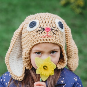 Crochet PATTERN for the Baby Bunny Hat crochet hat pattern for baby, toddler, child, teen and adult for left-handed and right-handed image 7