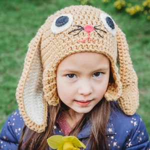 Crochet PATTERN for the Baby Bunny Hat crochet hat pattern for baby, toddler, child, teen and adult for left-handed and right-handed image 5