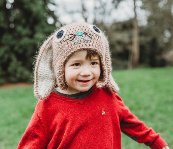 Crochet Bunny Hat With Blue Face Rabbit 