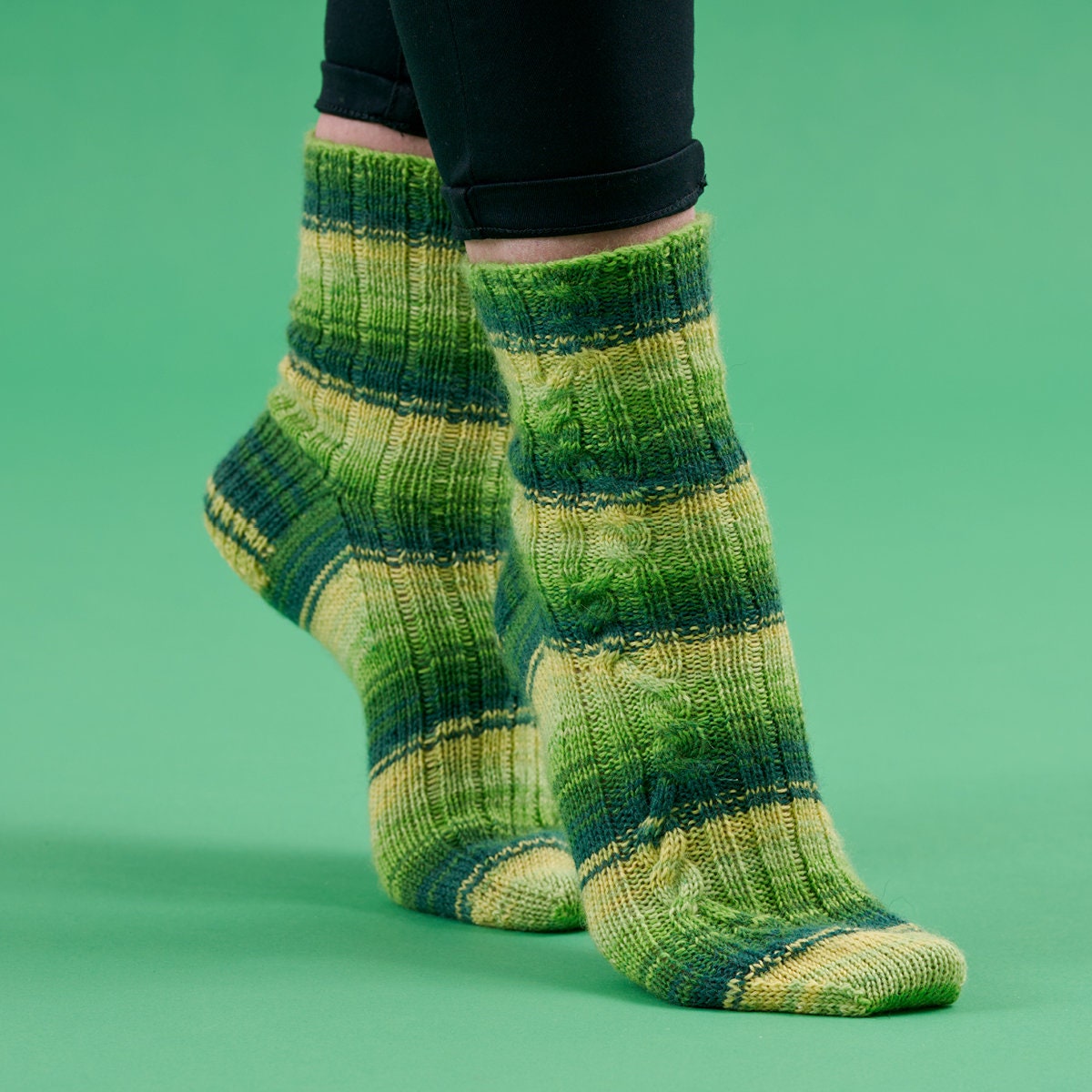 Crochet Sock Kit Spring Green 4ply sock yarn crochet kit Etsy