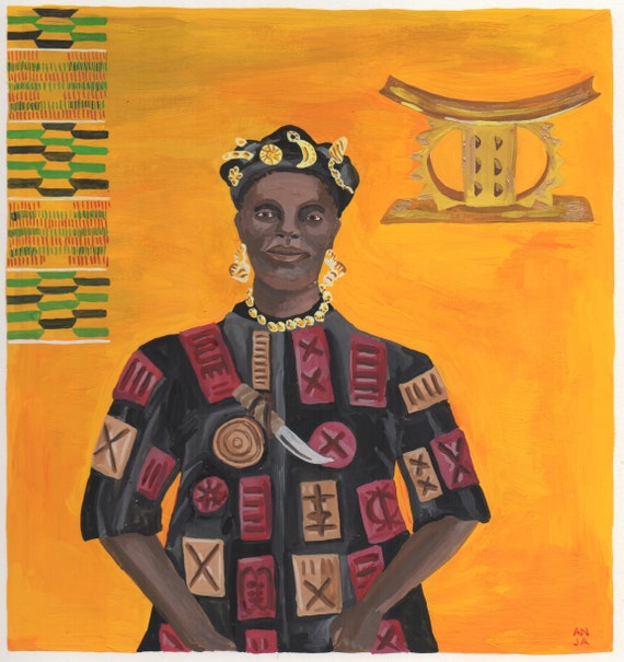 African Queen Art Print Etsy