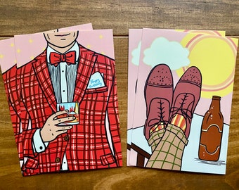 Men - Set of 4 Postcards