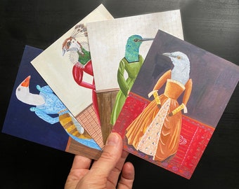 Renaissance Birds - Pack of 4 postcards