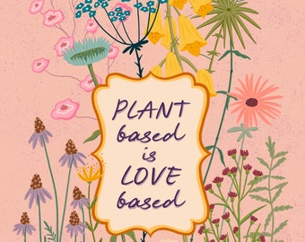 Plant Based is Love Based - Art Print
