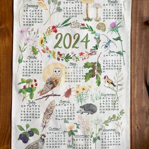 2024 Calendar Tea Towel Into the Woods - Etsy