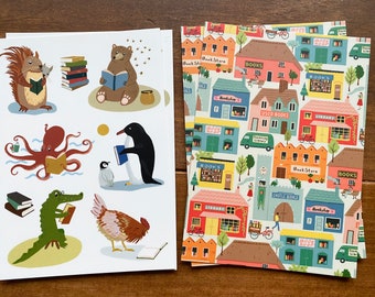 Book Lovers - Set of 4 Postcards