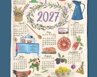 2027 Calendar Tea Towel - COUNTRY KITCHEN