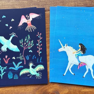 Créatures mythiques - Lot de 4 cartes postales