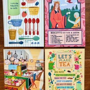 In cucina - Set di 4 cartoline