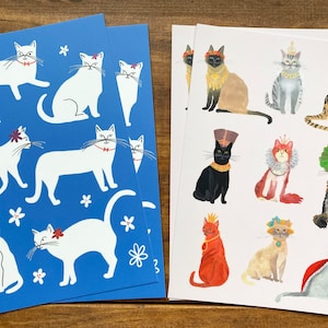 Amante de los gatos - Juego de 4 postales
