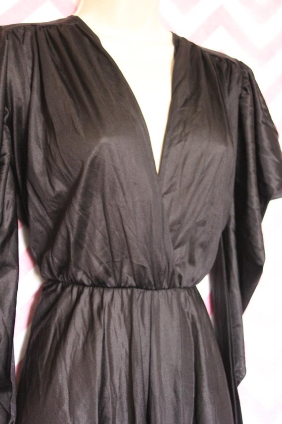 Vtg Lady Desiree Dramatic Black Jumpsuit Lingerie… - image 7