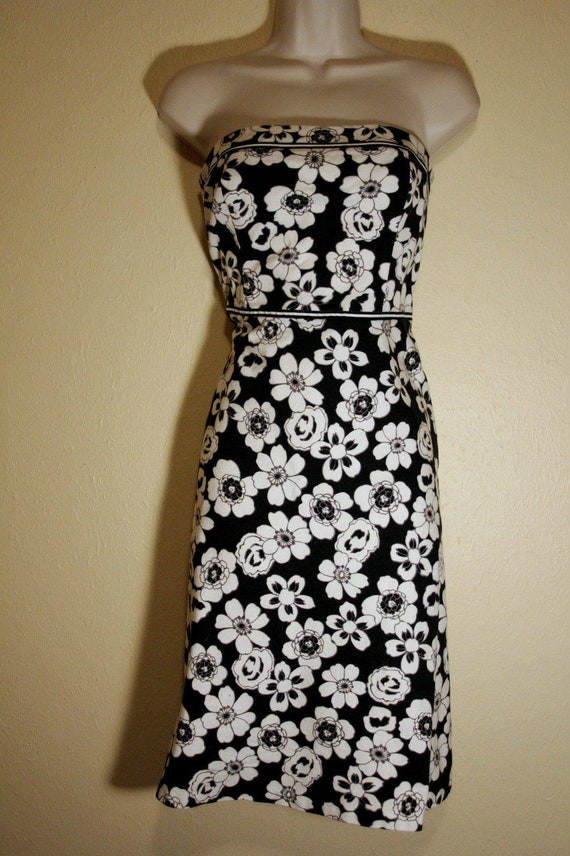 Liz Claiborne Strapless Floral A-Line Dress Size 4