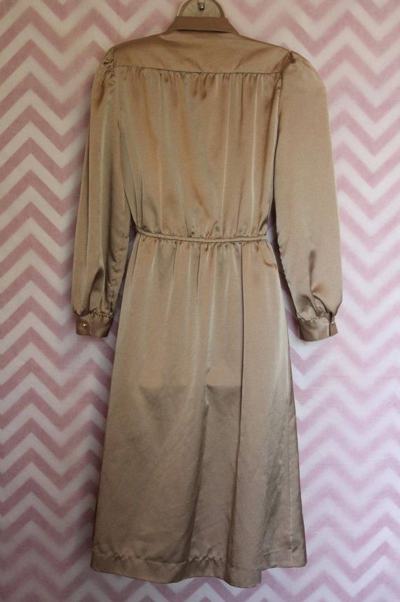 J. Ellis Vtg Gold Shirtwaist Dress Size S Rare USA - image 6