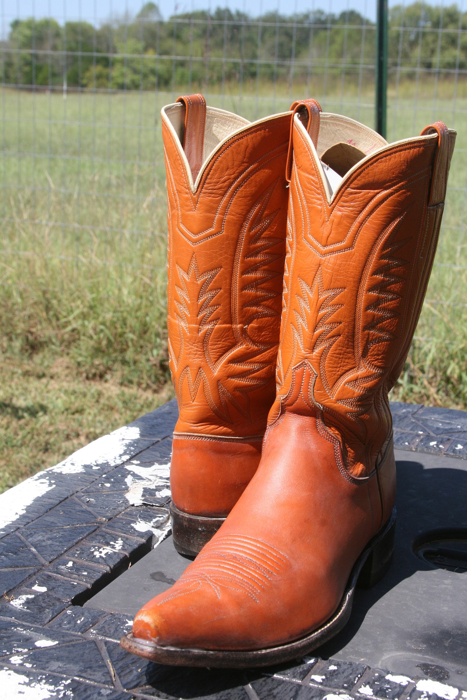 ML Leddy Handmade Cowboy Boots 11B Exotic Kangaroo Custom Made Etsy