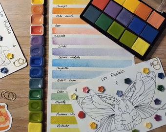 Aquarelles Artisanales - Set pastel