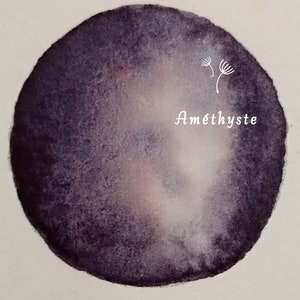 Aquarelle Artisanale Améthyste image 1