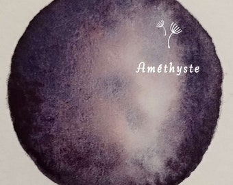 Aquarelle  Artisanale - Améthyste
