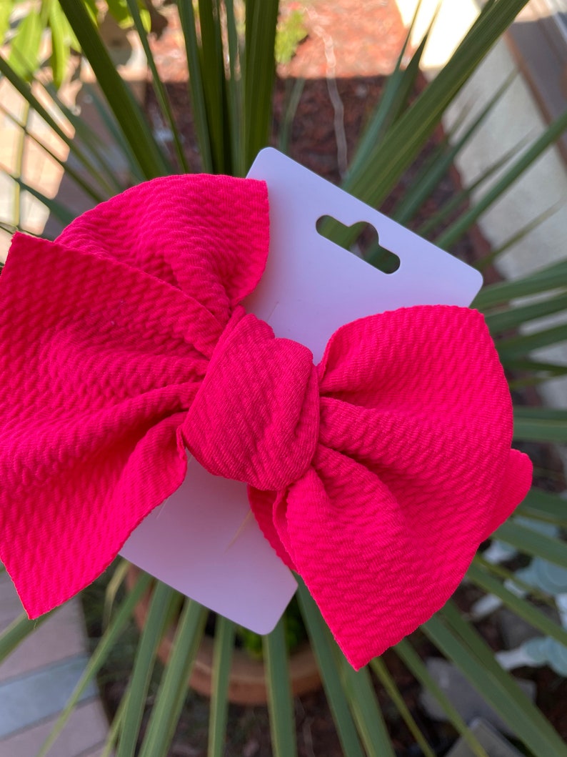 Alligator Clip Bows Waffle Bow Baby Girl