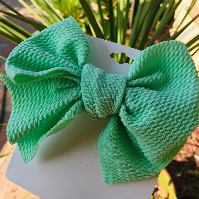 Alligator Clip Bows Waffle Bow Baby Girl