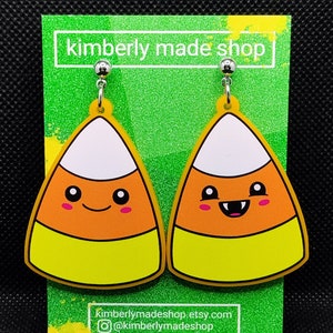 Candy Corn Halloween Earrings
