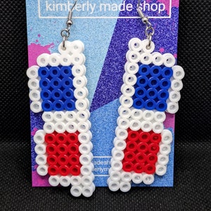 3D Glasses Perler Bead Earrings