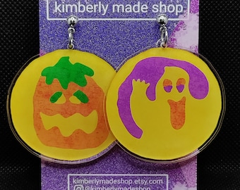 Geist und Kürbis Halloween Zucker Cookie Ohrringe