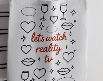 Bolsa de mano de telerrealidad, regalo para amiga, regalo para novia, regalo para esposa, regalo para hija, regalo para mamá, regalo para amante de la telebasura, amante de los programas de televisión.