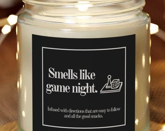 Game Candle Gift for Board Game Lover Gift for Gamer Gift for Nerd Gift for Game Night Gift for Friend Gift for Board Gamer Candle Gift