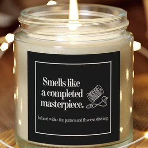 Sewing Candle Sewing Gift for Seamstress Gift for Grandma Gift for Sewing Lover Gift for Crafter Gift for Mom Gift for Her Quilting Gift