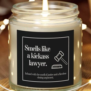 Lawyer Candle Lawyer Gift for New Lawyer Gift for Law Student Gift For Law School Graduate Graduation Grad Gift for Future Lawyer Gift