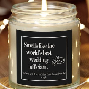 Officiant kaars cadeau voor bruiloft Officiant cadeau bedankcadeau van het paar Cadeau voor huwelijksceremonie cadeau bruiloft bedankje