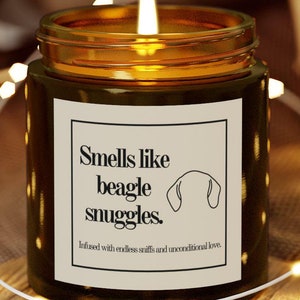 Beagle Candle Beagle Gift for Dog Mom Gift for Dog Dad Gift for Beagle Lover Gift for Dog Lover Gift for Dog Owner Gift New Pet Parent Gift