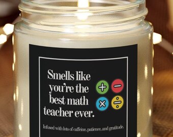 Kerze für Mathe-Lehrer Mathe-Lehrer-Geschenk für Algebra-Lehrer Infinity-Lehrer-Geschenk für Lehrer-Anerkennungsgeschenk für das Schuljahresende Geschenk