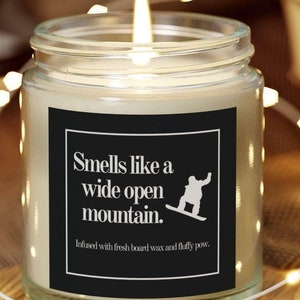 Snowboarding Candle Snowboarding Gift for Snowboarder Gift for Friend Gift for Snowboarding Lover Gift for Him Gift for Her Snowboard Lover
