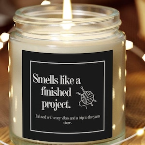 Knitting Candle Knitting Gift for Knitter Gift for Grandma Gift for Knitting Lover Gift for Crafter Gift for Mom Gift for Her Crocheting