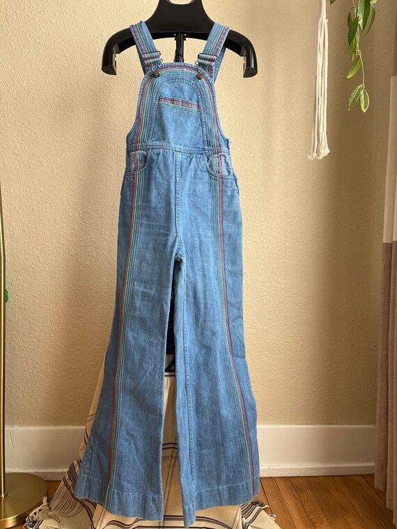 70s Faded Glory Rainbow Overalls