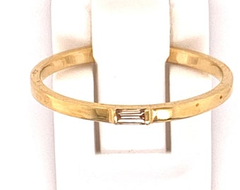 Stackable 14K Yellow Gold with Diamond