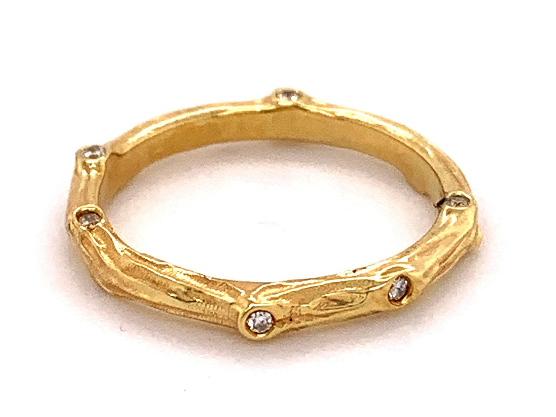 Branch Ring by ctfinejewelry 14k Yellow Gold With 7pts Diamond Hand ...