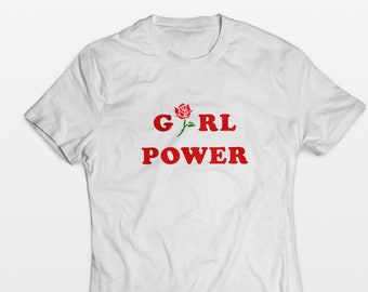 GIRL Power Tee Shirt Femme. Fabrication équitable. Coton Bio