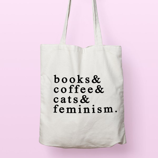 Tote bag feminist, book bag, regalo feminista, bolsos de lona, zero waste reusable vegan bag