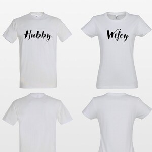 Wifey and Hubby T-shirts set, Matching shirt for couple, Couples shirts, Wifey T-shirt, Hubby t-shirt, Gift for Couple, Valentine&#39;s gift