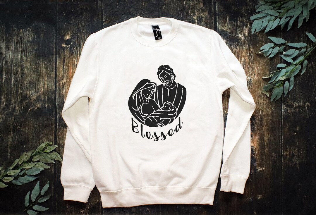 Blessed Sweatshirt / Christian Sweater / Christmas Faith Jumper ...
