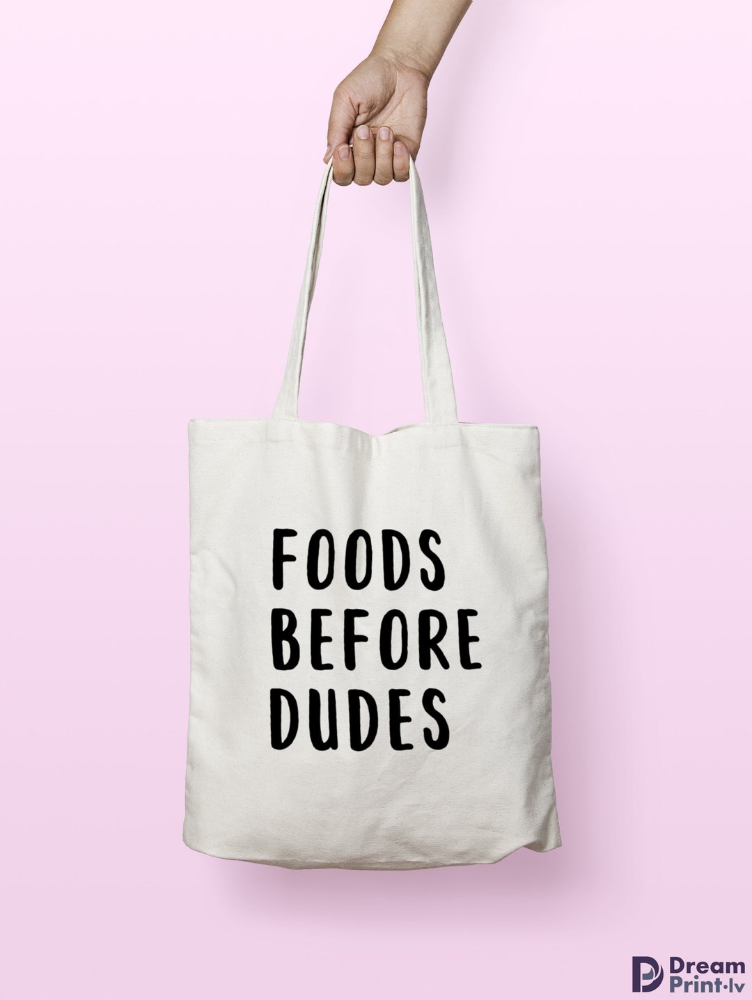 Foods Before Dudes Canvas Tote Bag Vegetarian Tote Bag - Etsy