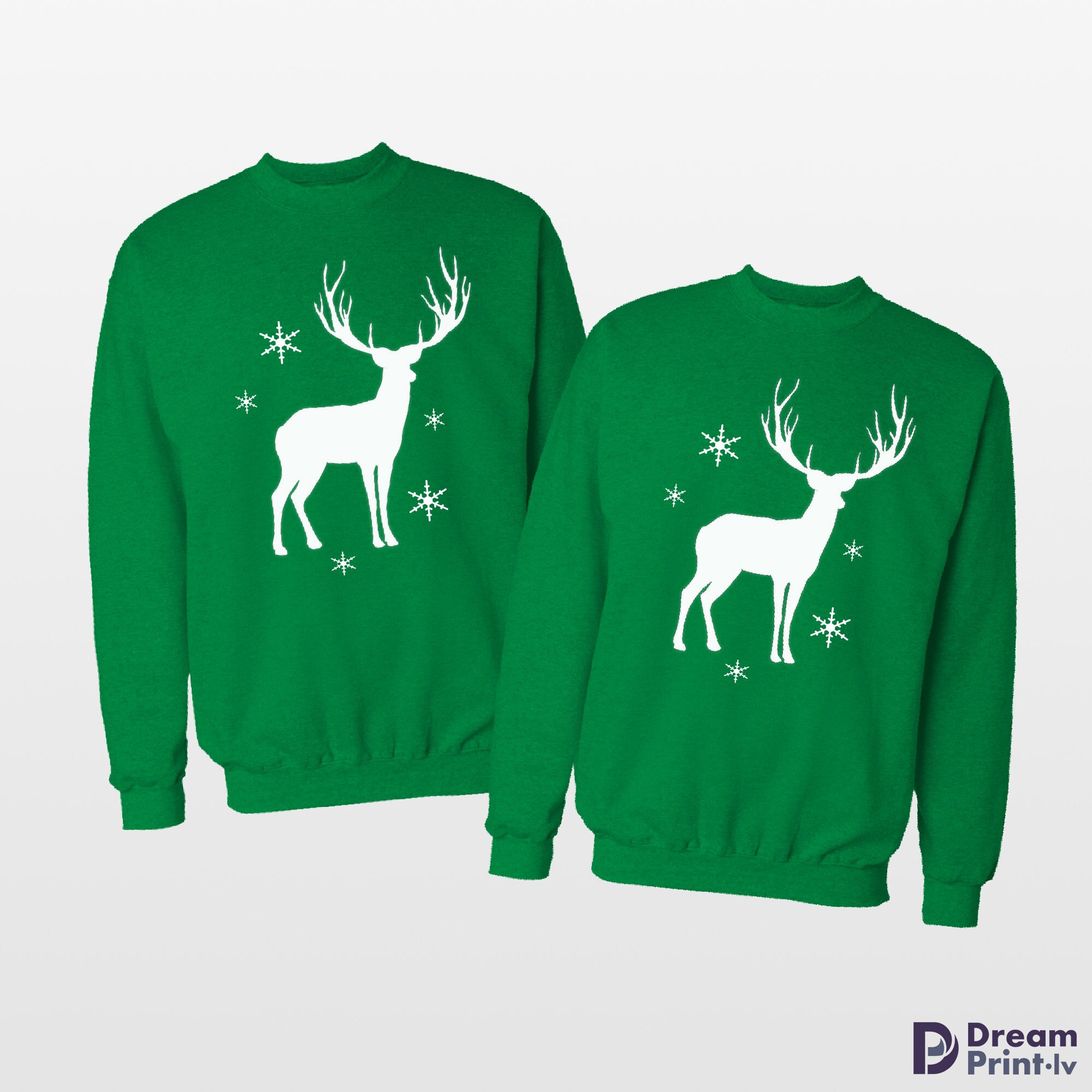 Green reindeer sweater sale