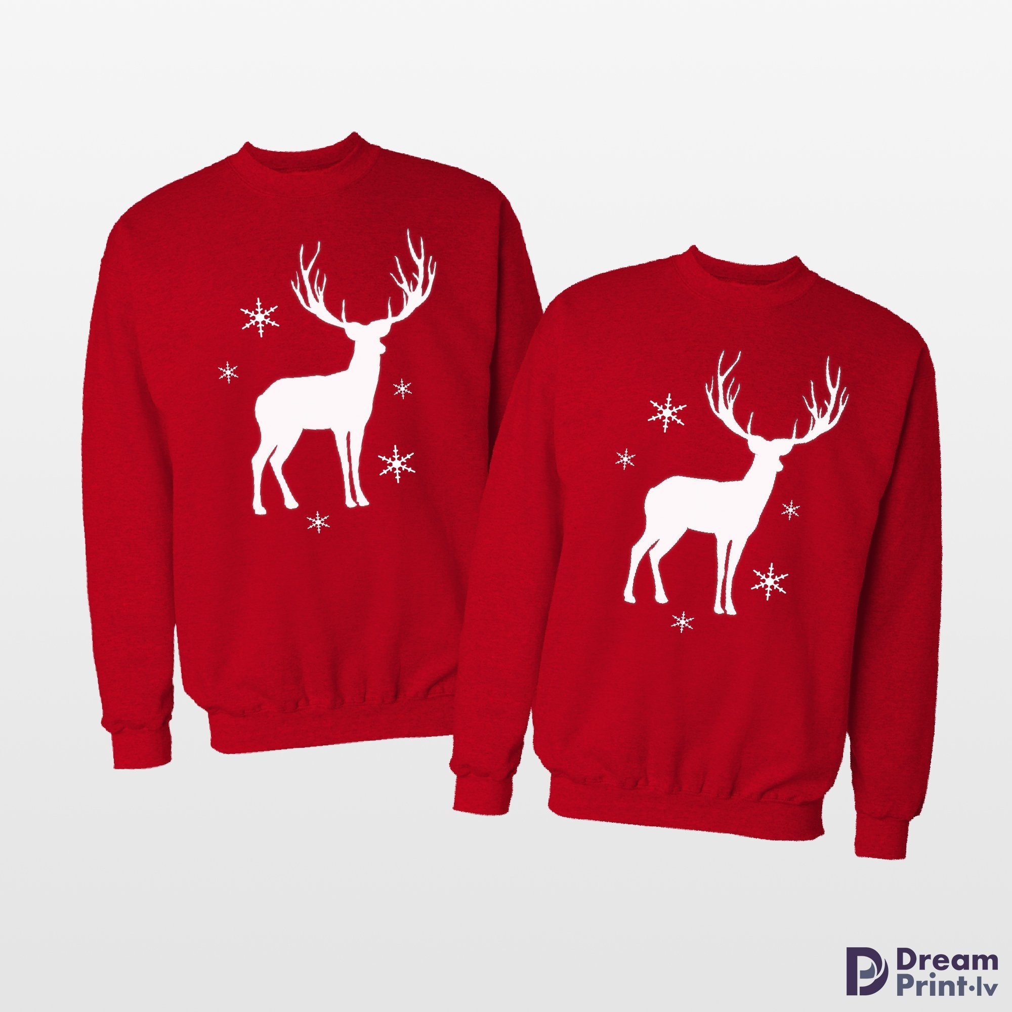 Matching Couple Reindeer Sweaters / Christmas Deer Sweater / - Etsy  Singapore