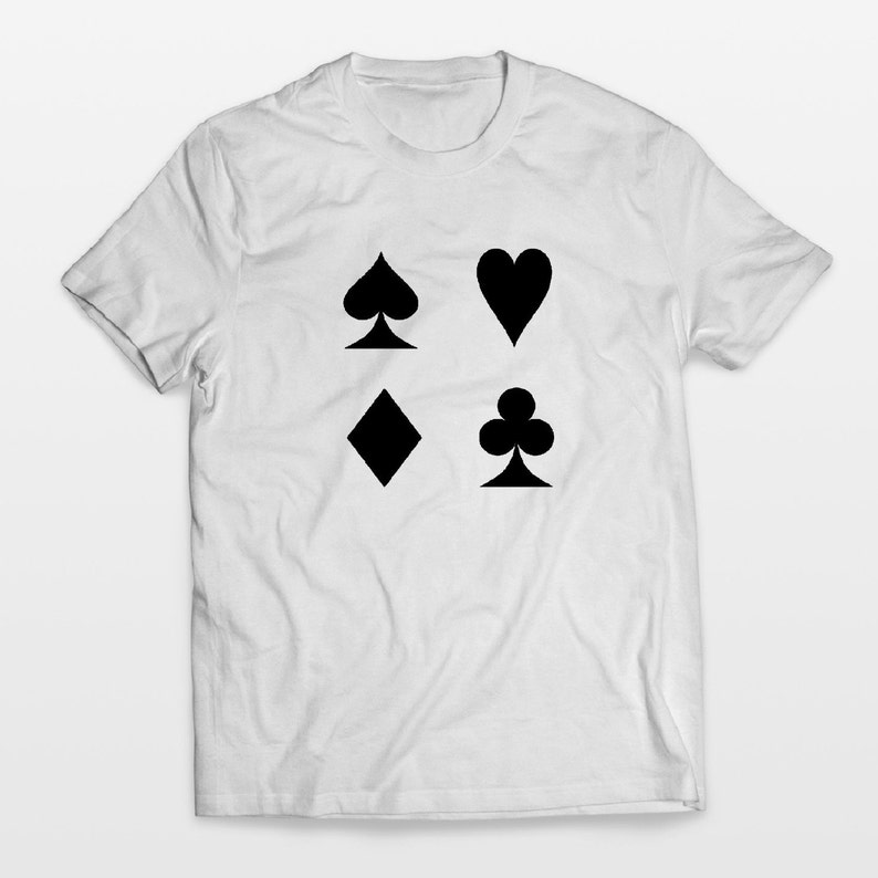 Cards Tshirt Gambler Tshirt Mens Cards Tshirt Tshirt With Etsy