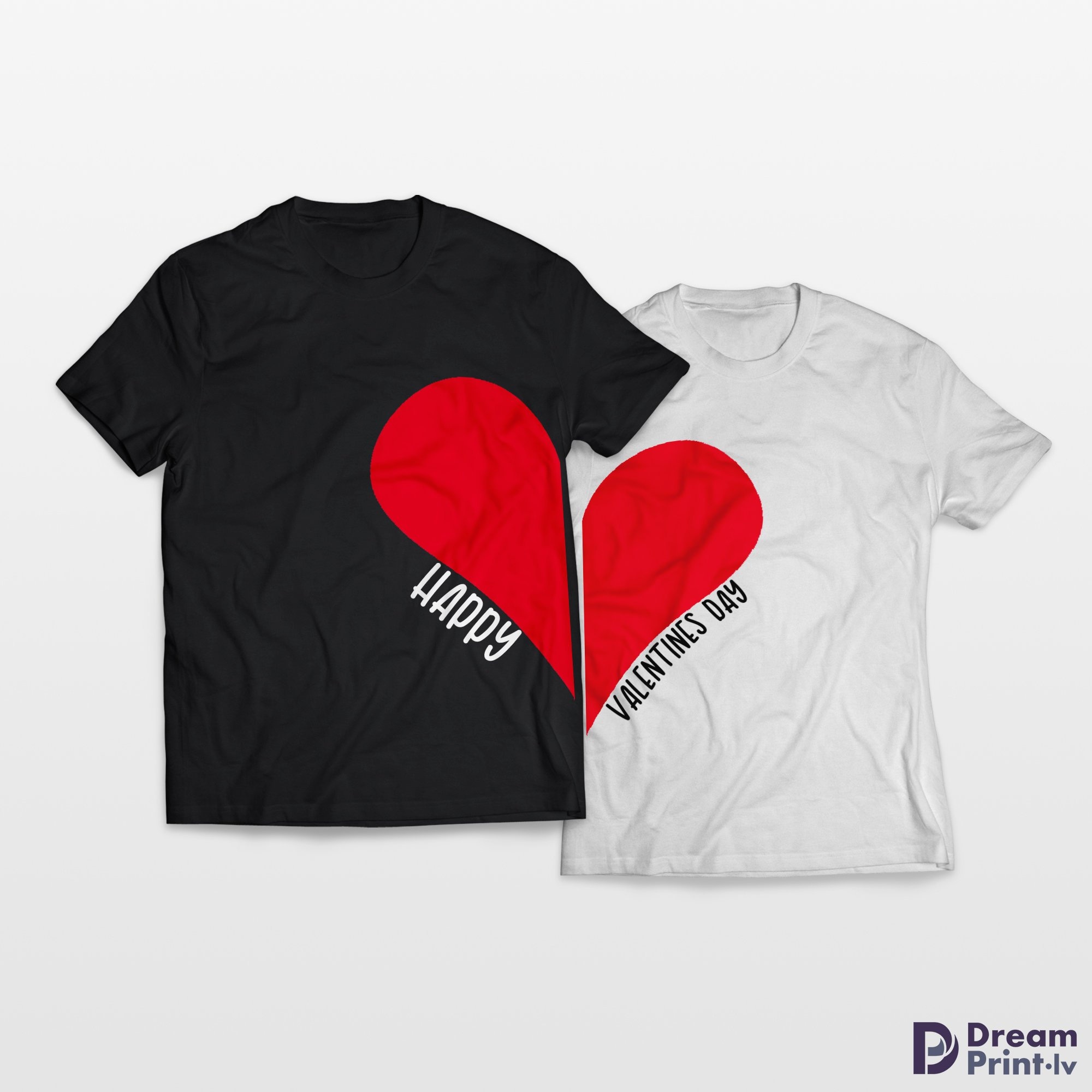 Heart Matching Couple Shirts Happy Valentines Day Couples -