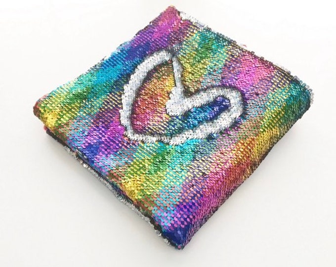 Hologram Multi/Hologram Silver reversible sequin weighted lap pad
