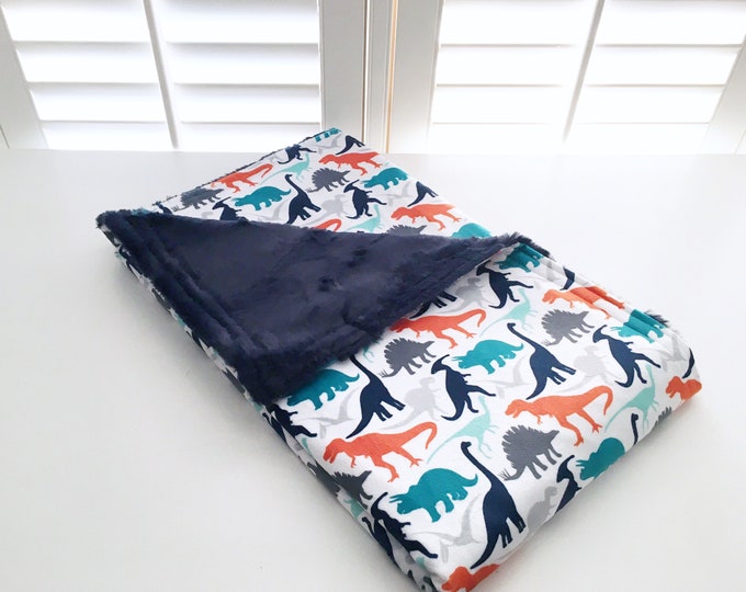 Dino Minky Weighted Blanket L34”xW28” 2lbs